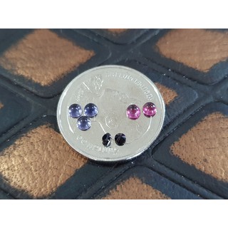 หิน อัญมณี พลอย Gem Jewel Stone -ไอโอไลต์ Iolite / โรโดไลท์ การ์เนต Rhotolite garnet / นิล Black Spinel