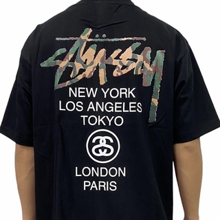 เสื้อยืดคอกลม stussy ลายทหาร
