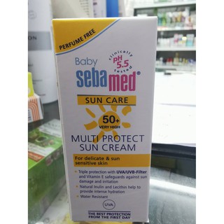 พกพา ซีบาเมด Sebamed Sun Care SPF 50+ Multi Protect Sun Cream 10ml ( 1หลอด) กันแดด 10 ml Sebamed Baby Sun care 10ml