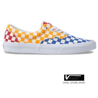 VANS ERA CHECKERBOARD MULTI TRUE WHITE SNEAKERS สินค้ามีประกันแท้