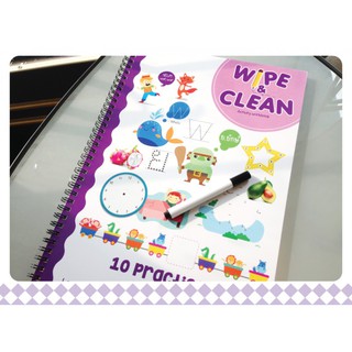 หนังสือกิจกรรม เขียน-ลบได้ สำหรับเด็ก ชุด Wipe &amp; Clean Activity Workbook KP