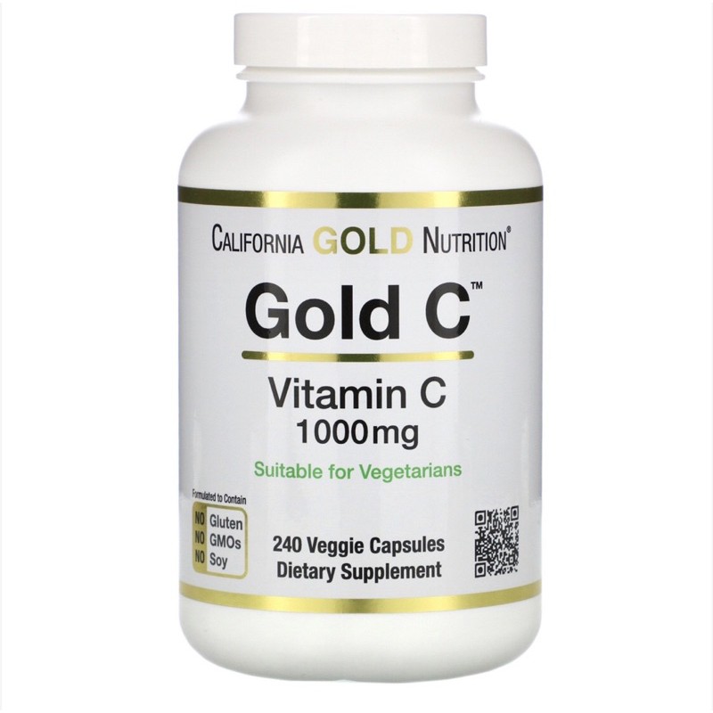 พร้อมส่ง ‼️ของแท้ จากอเมริกา 🇺🇸 วิตามินซี California Gold Nutrition Gold C 1000 mg ขนาด 240 เม็ด