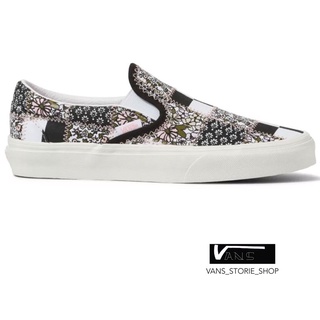 VANS SLIP ON FLORAL PATCHWORK MULTI MARSHMALLOW SNEAKERS สินค้ามีประกันแท้