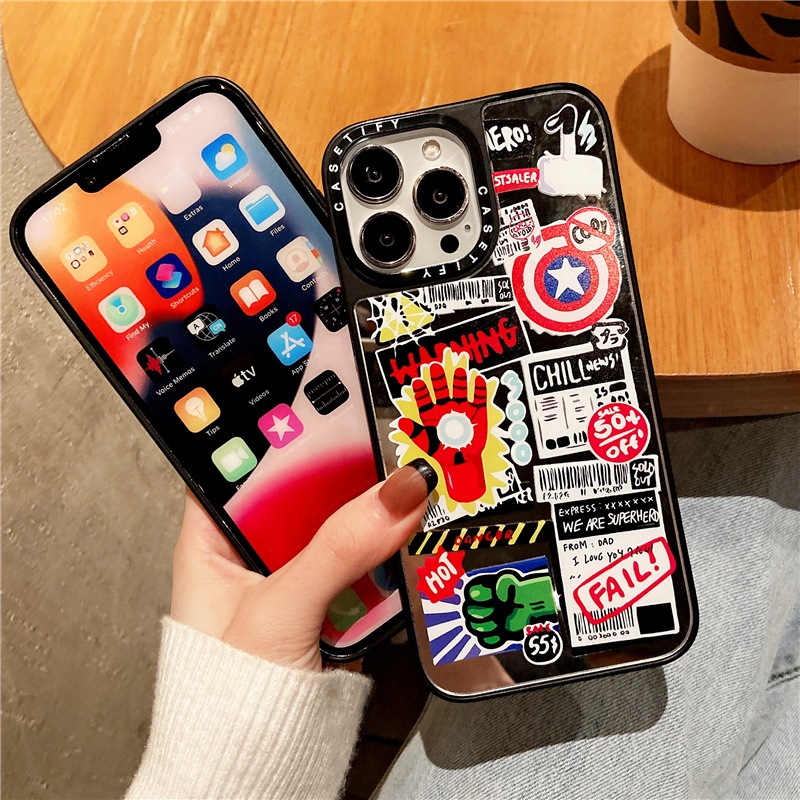 CASETiFY เคสโทรศัพท์มือถือ Tpu กันกระแทกลายมาร์เวลสําหรับ Iphone 13 Pro Max 12 11 Pro Xr X Xs 7/8 Plus Se2020 #8