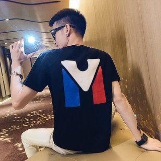 ผู้ชายแขนสั้นTเสื้อเยาวชนจับเสื้อผ้า2021ฤดูร้อนเกาหลีสลิมคอกลมแขนครึ่งเสื้อผู้ชายTเสื้อน้ำ