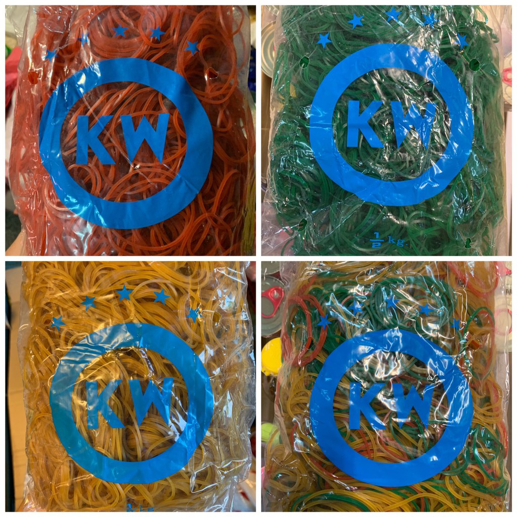 หนังยางวงใหญ่ ตราKW ห่อล่ะ 1/2กิโล ยางรัดของ