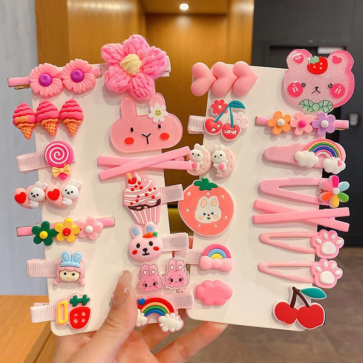 PRINCESS KESLI เครื่องประดับผมเด็กผู้หญิง กิ๊บติดผมลายการ์ตูนน่ารัก 14 ชิ้น