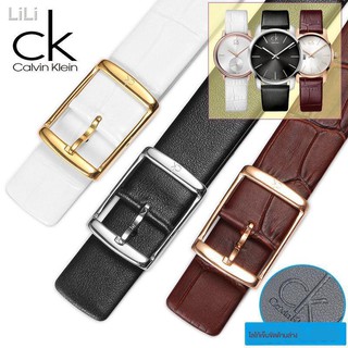 ✿✉สายนาฬิกาหนัง ck สายนาฬิกา K2Y211 / K2G211 K2M23 สำหรับผู้ชายและผู้หญิงแบบดั้งเดิมอุปกรณ์เสริมสร้อยข้อมือ 20 22 มม. &lt;