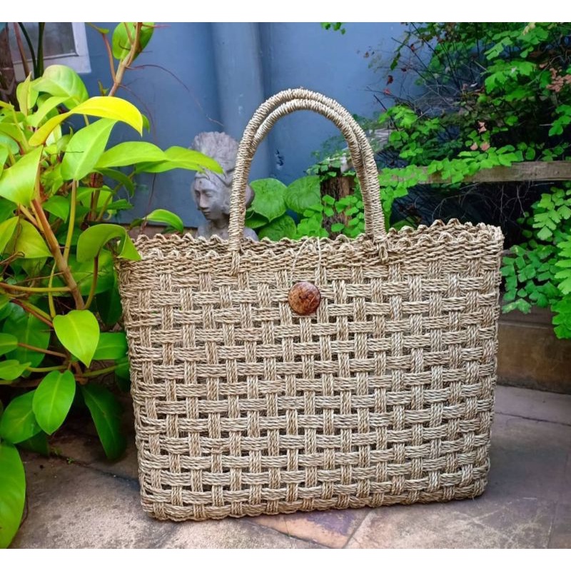 RARA PANDAN WOVEN RINJING BAG / JUMBO RINJING BAG / SHOPPING WOVEN BAG / MARKET WOVEN BAG / กระเช้าข