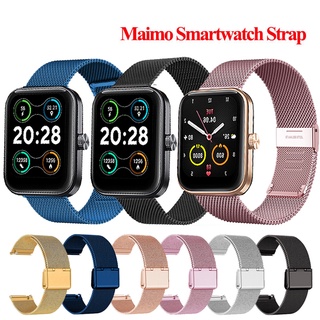 สายนาฬิกาข้อมือ หัวเข็มขัดโลหะ แบบเปลี่ยน สําหรับ Maimo Smart Watch Band