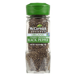 ✨นาทีทอง✨ McCormick Oranic Black Pepper พริกไทย ดำ บด หยาบ แม็คคอร์มิค 45 กรัม คุณภาพระดับพรีเมี่ยม