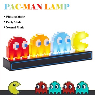 โคมไฟ LED รูป Pac-man 3D แนวเรโทรคลาสสิก สําหรับเกมคอนโซล Nintendo PS4 PS5