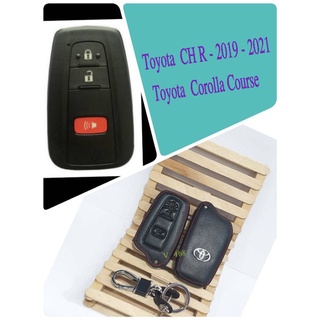 หุ้มกุญแจ รถยนต์  ( แบบหนัง ตัวรีโม 3 ปุ่ม )  รถ Toyota CH R  - 2019 - 2021 /  Corolla Cross - 2021