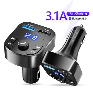 เครื่องเล่นเพลง MP3 บลูทูธไร้สาย AUX FM Transmitter สําหรับรถยนต์