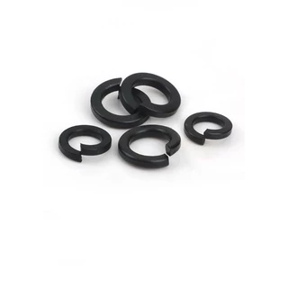 แหวนสปริง ดำ #2 เหล็กแข็ง แหวนกันคลาย M6 - M24 / 1/4” - 1” แพ็กส่ง