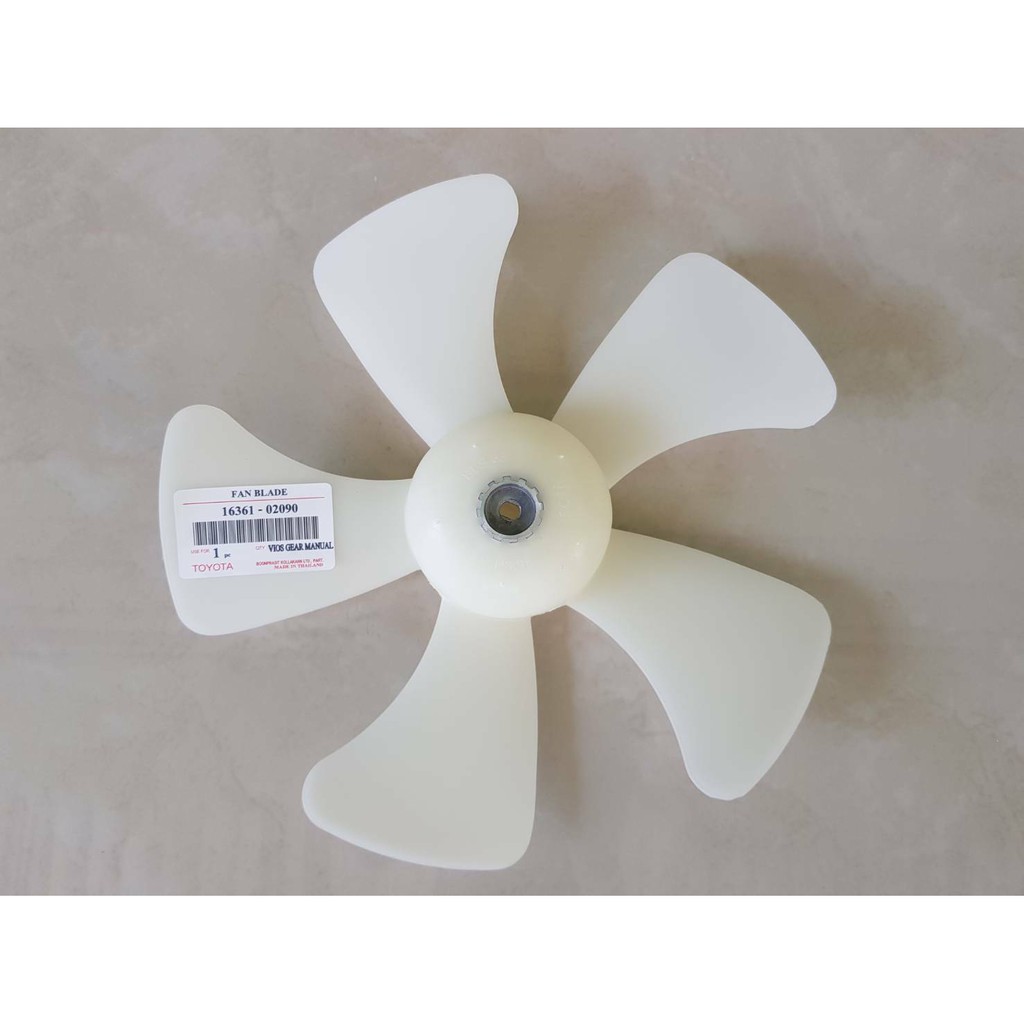 ใบพัดลมหม้อน้ำ   TOYOTA  VIOS,1NZ-FE,  รุ่นเกียร์ธรรมดา   ราคาอันละ280บาท
