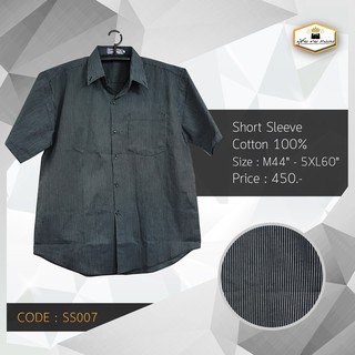 BIG เสื้อเชิตพิมพ์ลายสก็อต SS007