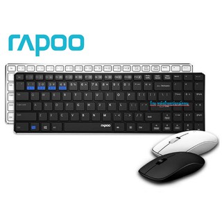 Rapoo ⚡️FLASH SALE⚡️ (ราคาพิเศษ) KB-9300M มี2สี ชุดคีย์บอร์ด+เมาส์ไร้สาย Wireless+Bluetooth (สีขาว/สีดำ) 9300 9300M