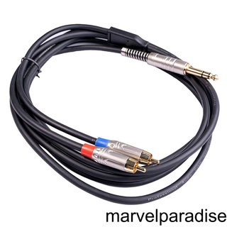 [Mapde] 6.35mm TRS Male to Dual RCA Audio Cable Adapter Theater System Studio Mixer Connector HiFi Interconnector