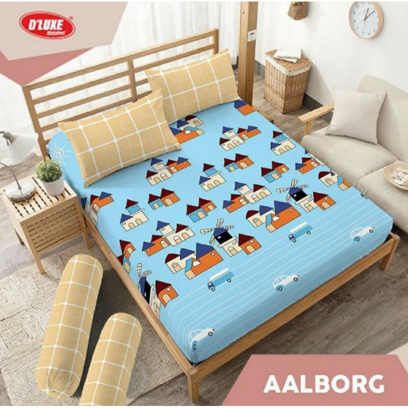 Kintakun Deluxe ผ้าปูที่นอน 180x200 สูง 20 ซม. Aalborg Motif