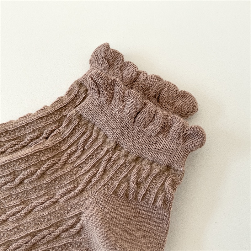 ถุงเท้าข้อสั้น ผ้าฝ้าย สีขาว สไตล์โลลิต้า สําหรับผู้หญิง - รูปที่ 7