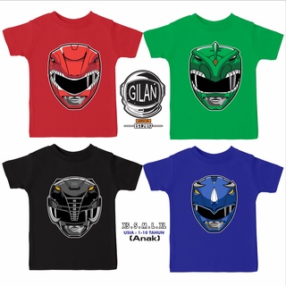 เสื้อยืด ลายการ์ตูนอนิเมะ ZYURANGER MIGHTY MORPHIN POWER RANGERS สําหรับเด็ก