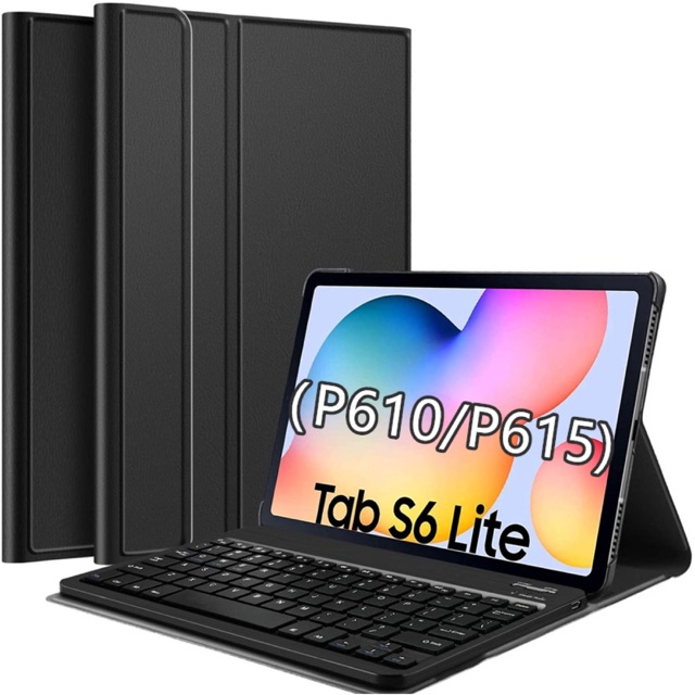 เคสหนังพร้อมคีย์บอร์ด bluetooh สําหรับ samsung tab S6 Lite P610/P615