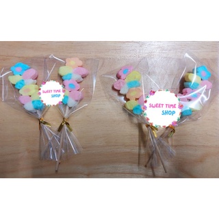 มาร์ชเมลโล่ผีเสื้อดอกไม้รุ่น 1 โหล (12ไม้) Butterfly Marshmallow 12 pieces/pack