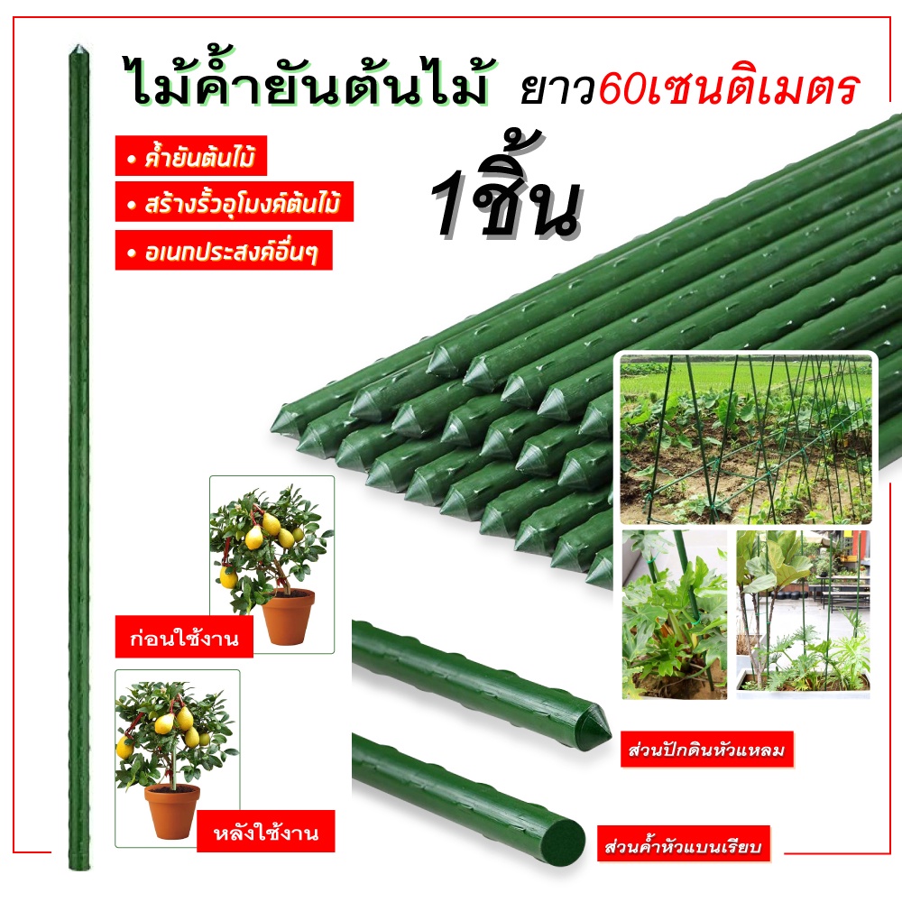 ไม้ค้ำต้นไม้ 60-180ซม. ไม้หลัก ค้ำต้นไม้ จัดทรงต้นไม้ หลักไม้เลื้อย เสาไม้เลื้อย ไม้ค้ำยัน กรงพืช ซุ้มไม้เลื้อยเหล็ก