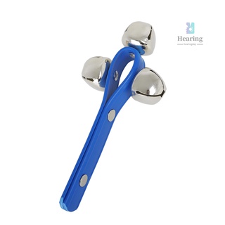 Handle Bell Shaker Handbell Stick Percussion Musical Toy with 3 Jingle Bells for Children  -Musical