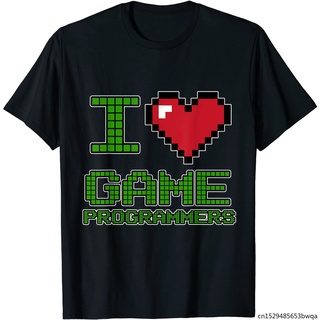 เสื้อยืดพิมพ์ลาย I Love Game Programmer สําหรับผู้ชาย