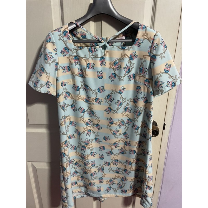 Jeune Weekend เดรสมือสอง มีจีบขยายด้านหลัง ขนาด XL