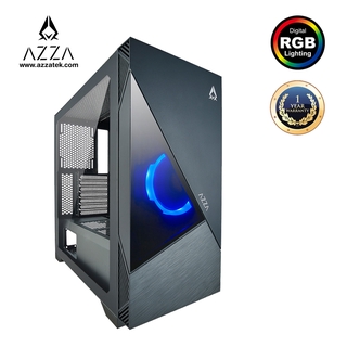 AZZA ATX Mid Tower Tempered Glass ARGB Gaming Case ECLIPSE 440 - Black