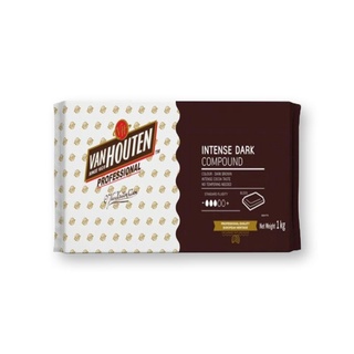 โปรโมชัน! แวนฮูเต็น อินเท็นส์ ดาร์ก คอมพาวด์ ช็อกโกแลต 1 กก. Van Houten Intense Dark Compound Chocolate 1 kg