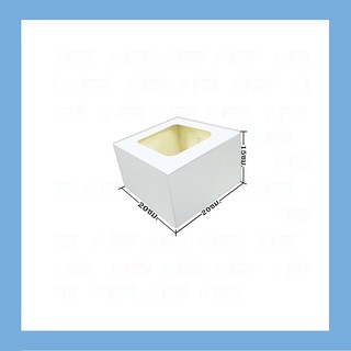 กล่องเค้ก 1 ปอนด์สูงพิเศษ ขนาด 20x20x15 ซม. (50 ใบ) INH101
