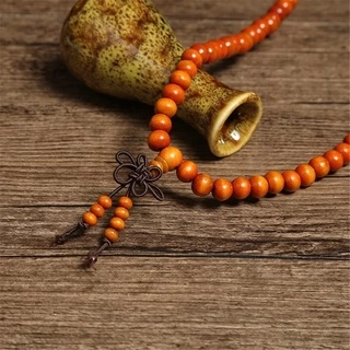 สร้อยข้อมือลูกปัดไม้จันทน์ 6 มม. 8 มม. สไตล์วินเทจ เครื่องประดับคู่รัก