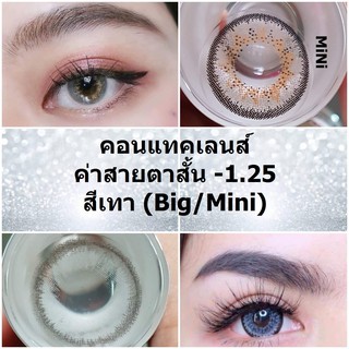 คอนแทคเลนส์ ค่าสายตาสั้น -1.25 สีเทา (BIg/Mini) P2ขช