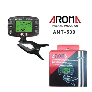 AROMA รุ่น AMT-530 เครื่องตั้งสายแบบหนีบของแท้ เมโทรนอม มีโหมดโครมาติก สำหรับกีตาร์ เบส อูคูเลเล่ และไวโอลิน