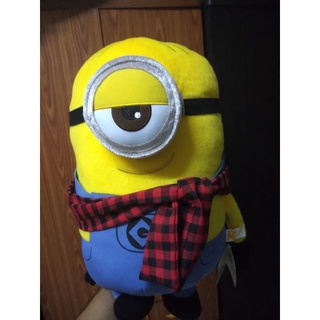 Minionตุ๊กตามินเนี่ยนพันผ้าพันคอสีแดง