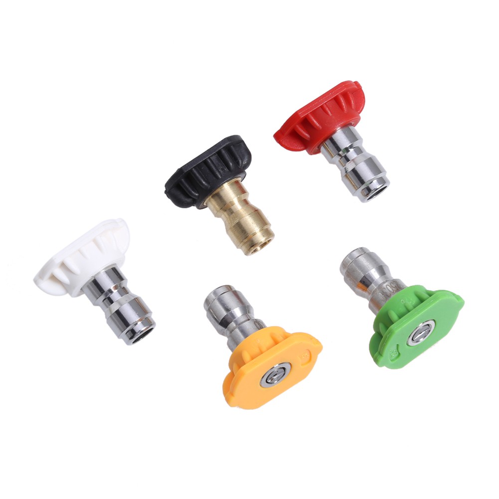 ACT 5 Pack Color Coded Pressure Washer Spray Nozzle Tips Jet 1/4