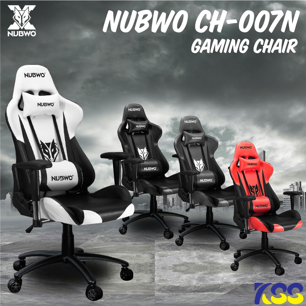 เก้าอี้เกมมิ่ง GAMING CHAIR NUBWO CH-007 ดำ/เทา