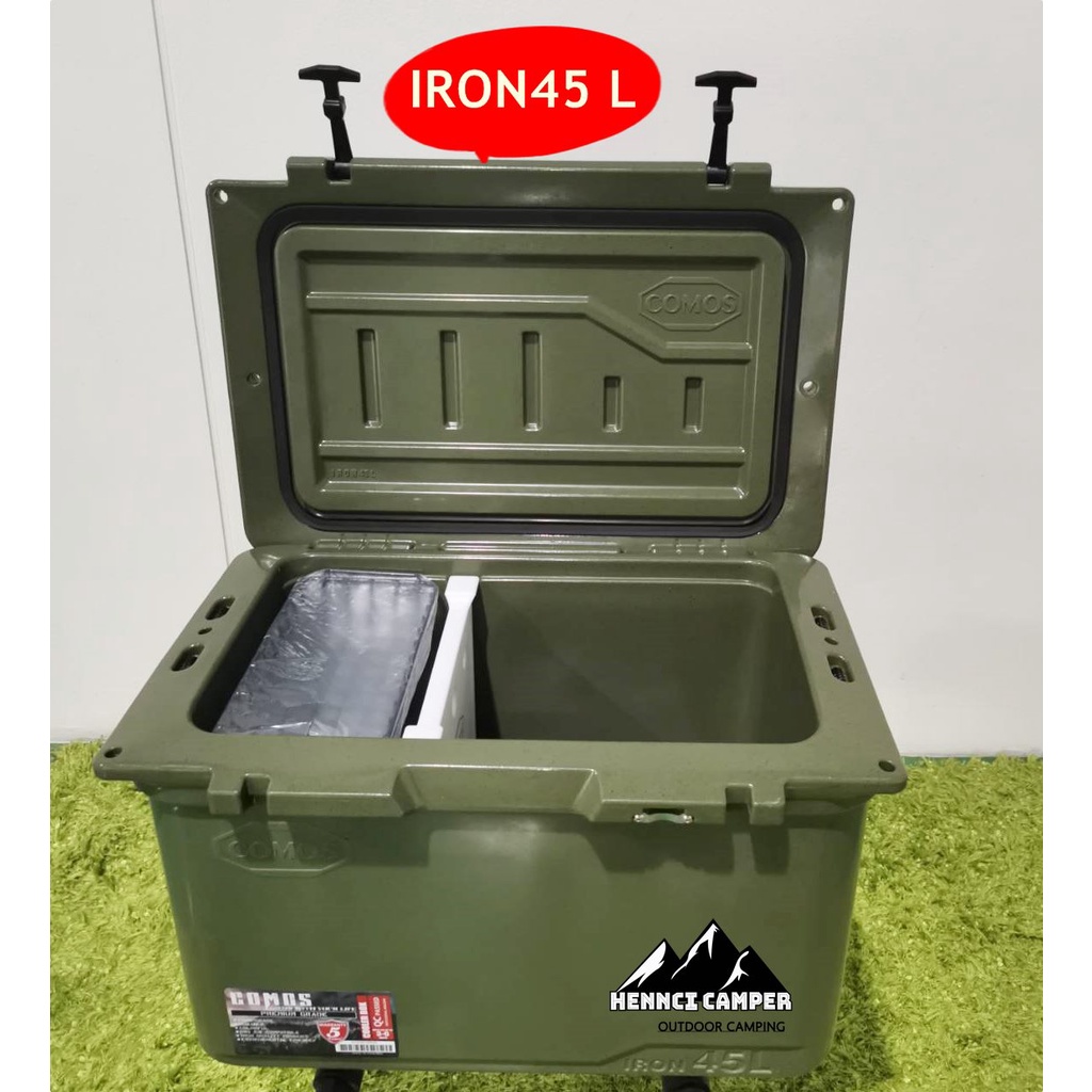 🔥กระติกน้ำแข็งCOMOS IRON45L🔥ถังแช่น้ำแข็ง ถังน้ำเเข็ง   กระติกคุณภาพส่งออกเเข็งเเรง เกรดส่งออก