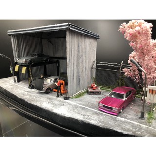 ฉาก The Garage พร้อมรายละเอียดสวยสมจริง diorama