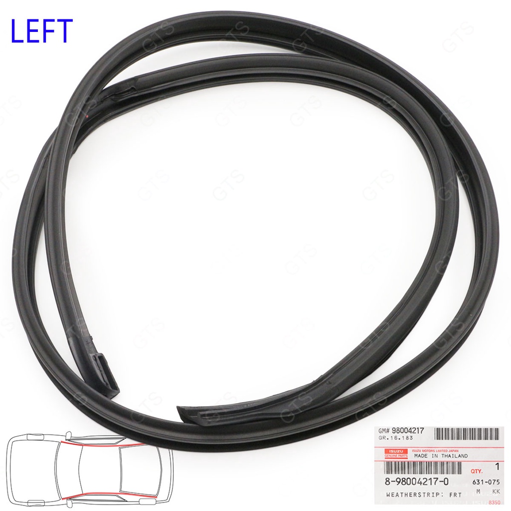 คิ้วหลังคา ยางรางน้ำหลังคา ของแท้ สีดำด้าน สำหรับ Isuzu D-Max 4Dr ปี 2003-2010