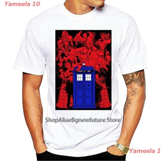 เสื้อยืดผ้าฝ้ายพิมพ์ลายแฟชั่นYameela 10 2022 เสื้อยืดผ้าฝ้าย 100% พิมพ์ลาย Doctor Who Tardis แฟชั่นฤดูร้อนสําหรับบุรุษทุ