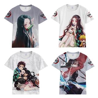 เสื้อยืดพิมพ์ลาย demon slayer:kimetsu no yaiba agatsuma zenitsu tomioka 3 d สําหรับผู้หญิงและผู้ชาย