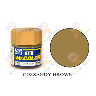 สีสูตรทินเนอร์ Mr.hobby Mr.color C19 Sandy Brown Semi-Gloss 10ml