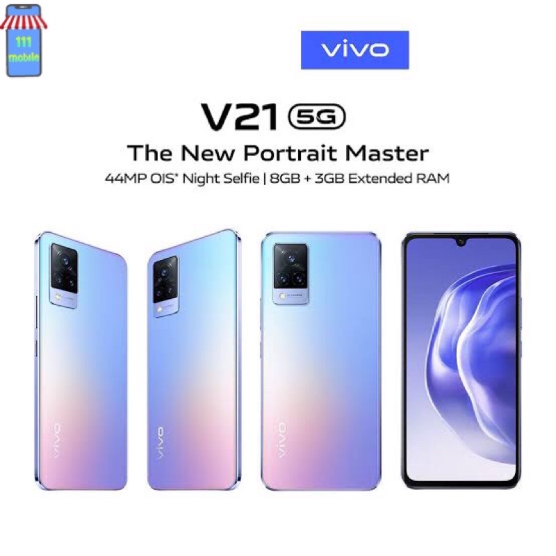 ViVo V21 (5G) แรม 8/128 gb เครื่องใหม่ประกันศูนย์ ทั่วไทย