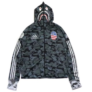 ‼️SALE‼️Hoodie jacket bape X adidas (Size:S)**มีตำหนิ1ที่ค่ะ**