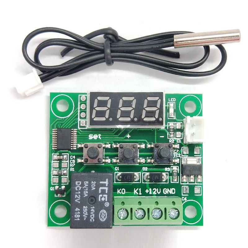 W1209 12V Incubation Thermostat สวิตช์ควบคุมอุณหภูมิอุณหภูมิแบบดิจิตอลควบคุมอุณหภูมิ